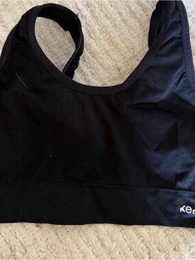 Black Sports Bra with Subtle Logo